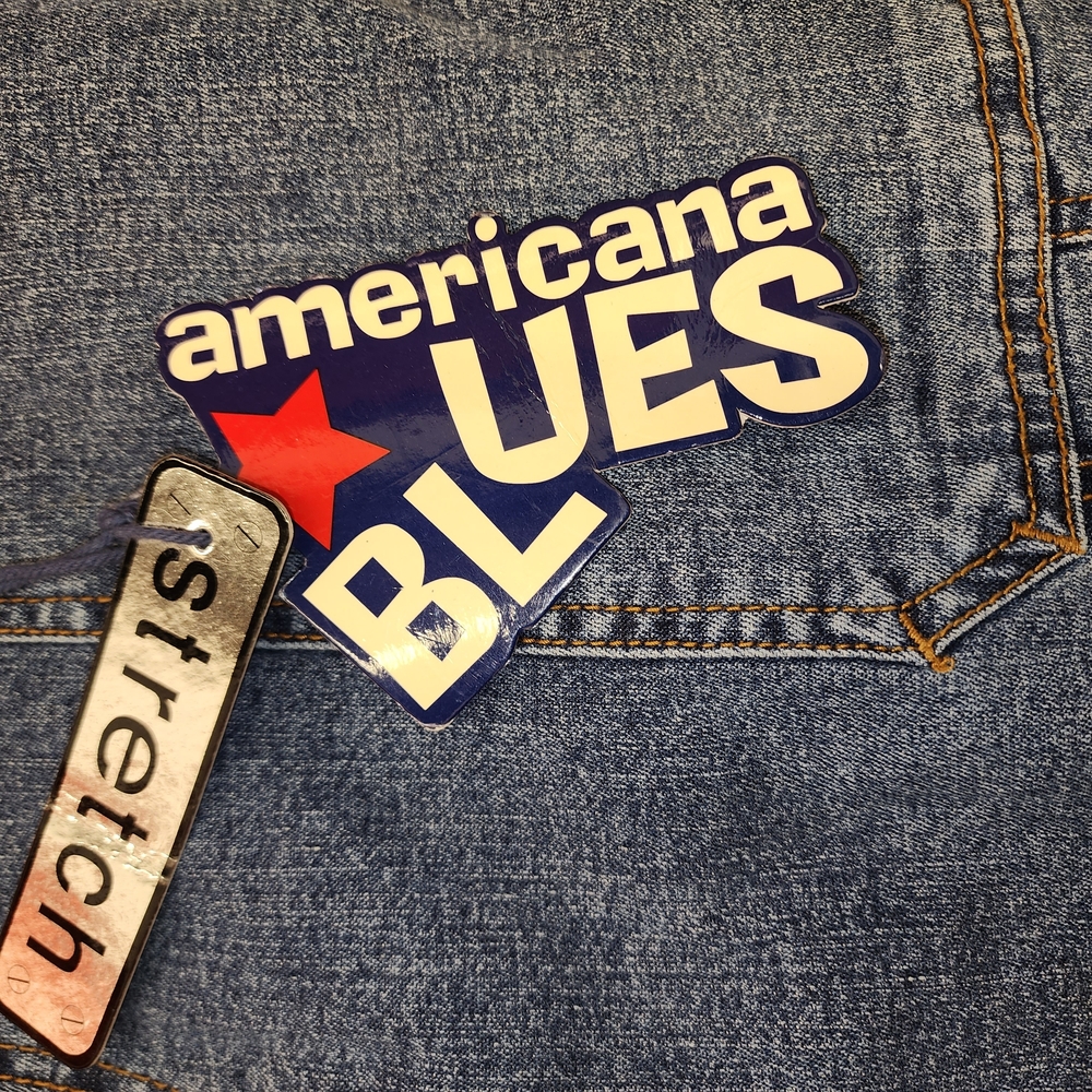 Americana Blues Women's Stretch Blue Cargo Utility Jeans. Size 24. NWT! - Picture 2 of 8